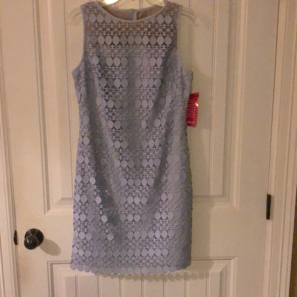 Ralph Lauren baby blue eyelet lined sleeveless.